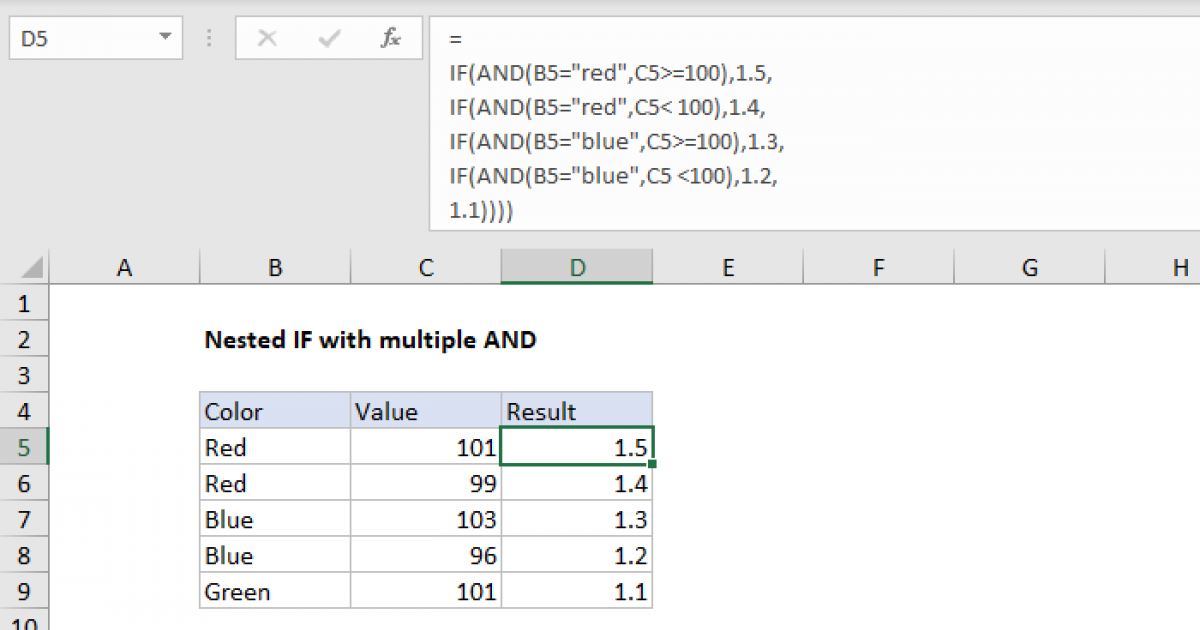 How Do You Add Multiple If Statements In Excel